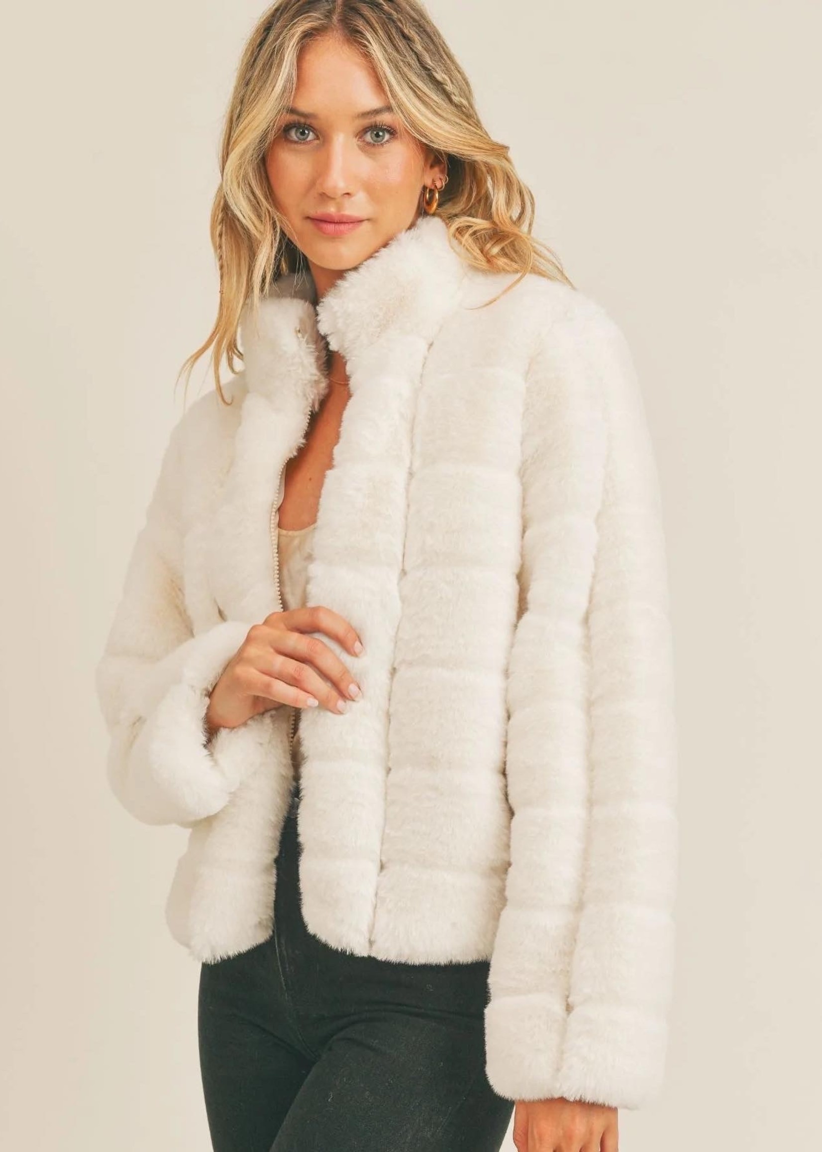 SADIE&SAGE MANTEAU VEGAN FUR JACKET