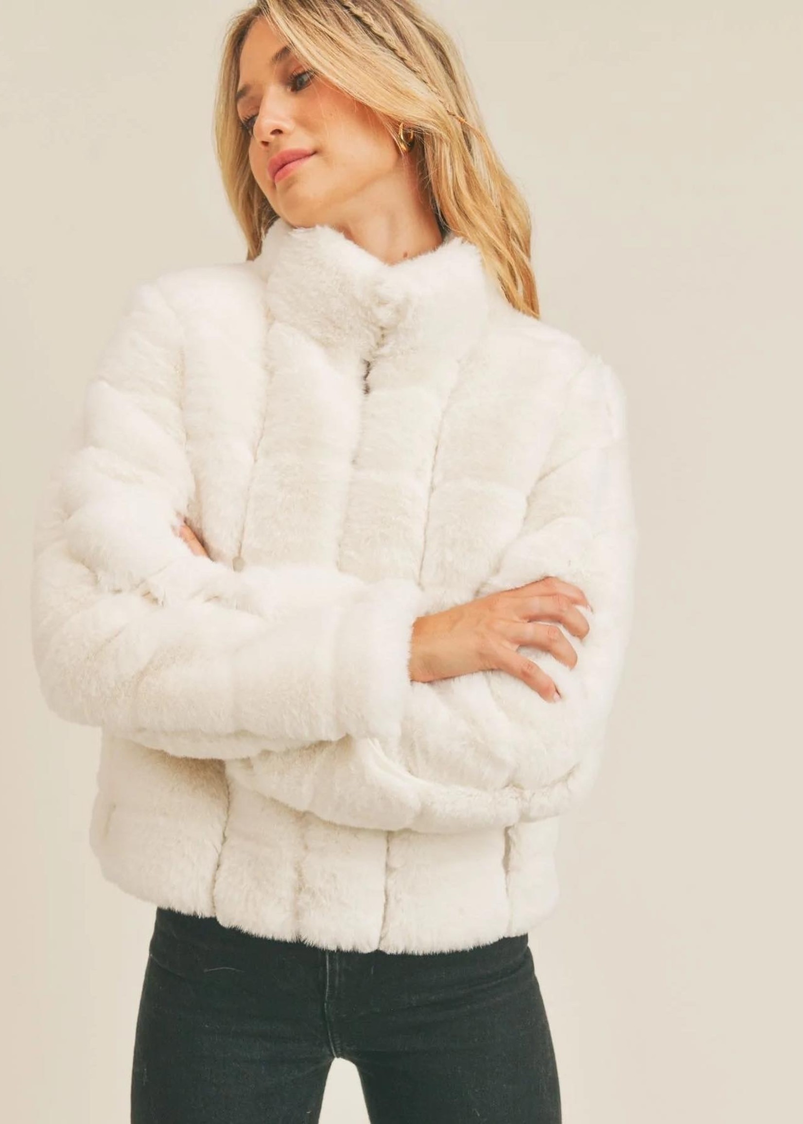 SADIE&SAGE MANTEAU VEGAN FUR JACKET